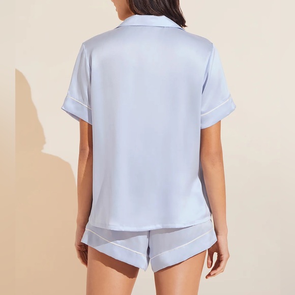 Inez Washable Silk Short PJ Set XL with Eyemask - Picture 2 of 8